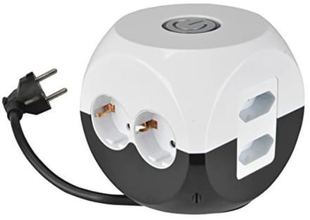 Stekkerdobbelsteen met 4 Schuko en 2 Euro-stopcontacten - 1,4 m