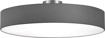 LED Plafondlamp - Plafondverlichting - Torna Hotia - E27 Fitting - 5-lichts - Rond - Mat Grijs - Aluminium