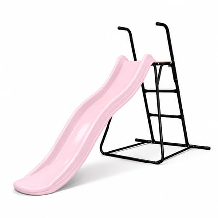 Complete Tweeb glijbaan met ladder - 175 cm - Platformhoogte 90 cm - Pastel roze