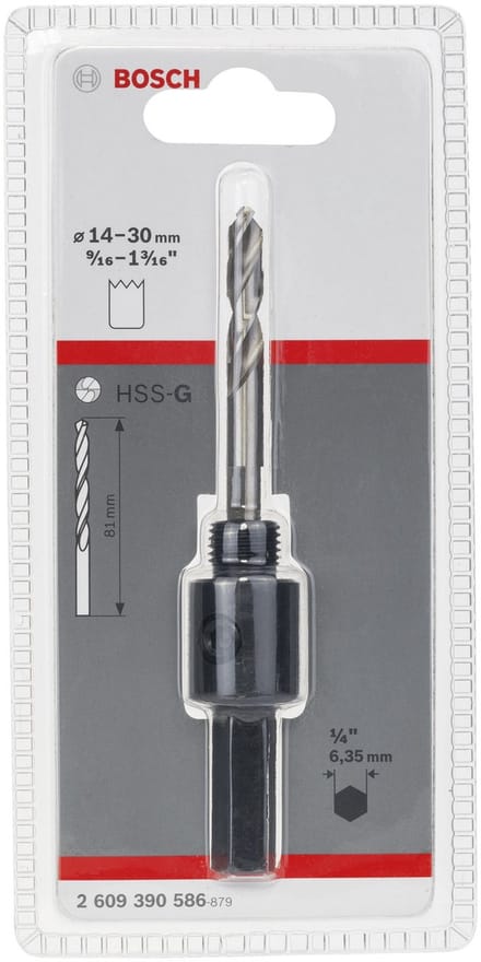 Bosch HULSAV ADAPTER HEX 6.35MM 14-30MM M/BOR