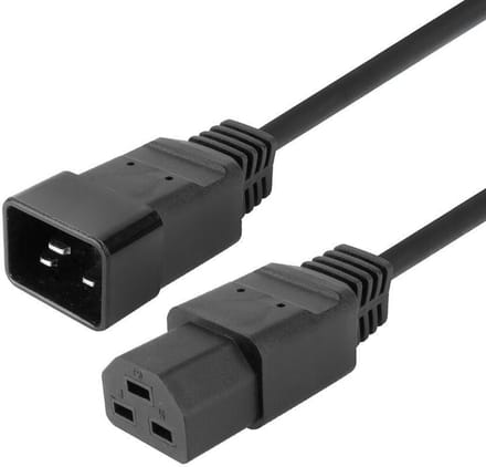 Microconnect PE170420 electriciteitssnoer Zwart 2 m C21 stekker C20 stekker