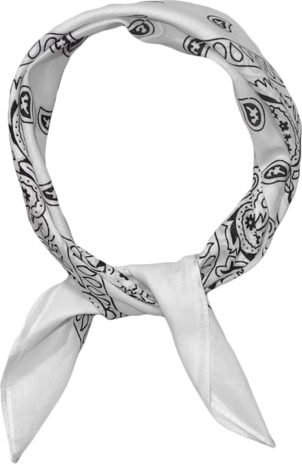 Bandana / Kleine Sjaal Wit - Zwart