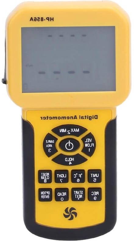 Digitale Anemometer - Windmeter Tester - Buitenactiviteiten Meten - LCD Achtergrondverlichting - USB Connectie - Zwart