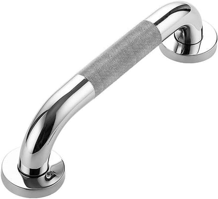 Veiligheidshandgreep Badkamer - Douche Beugel - Extra Stevigheid - Antislip Oppervlak - 30 cm - Zilver