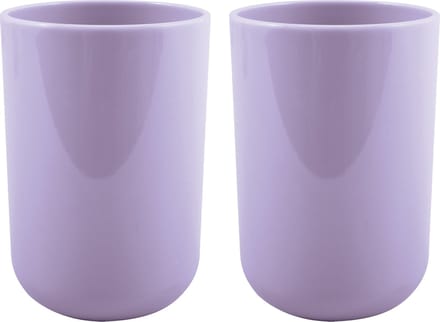 MSV Drinkbeker/limonadebeker - 4x - PS kunststof - lila paars - 490 ml - camping bekers