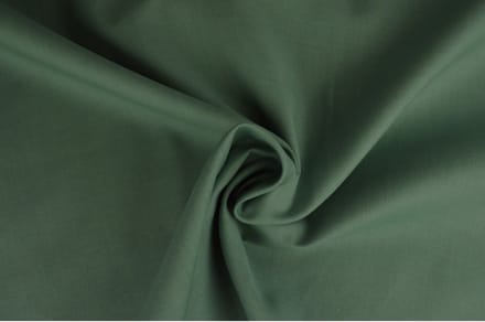 Katoen stof - Per meter - 1 meter - Poplin katoen uni - Oud groen