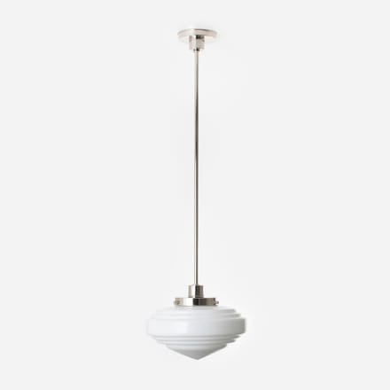 Hanglamp Deco Punt 20's Nikkel - Art Deco Trade