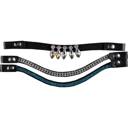 HKM Hobby Horse frontriem set van 3 - blauw/zilver
