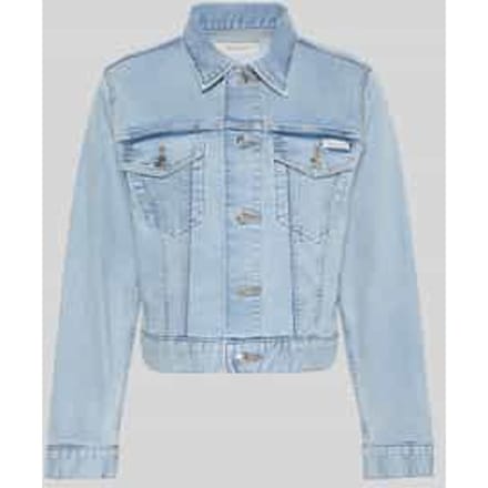 relaxed fit jeansjack van puur katoen