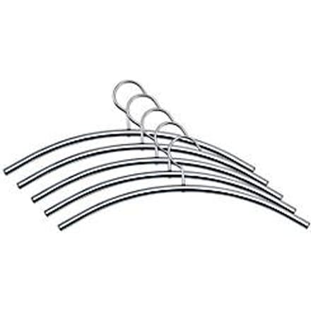 Kleerhanger - stalen - L 440 mm - chroom - 5 stuks