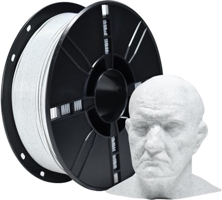 Dailygoods- PLA Filament Marmer Wit 1,75 mm - 3D Printer Filament - 1 kg - PLA Plus - Steen - Voor 3D-afdrukken