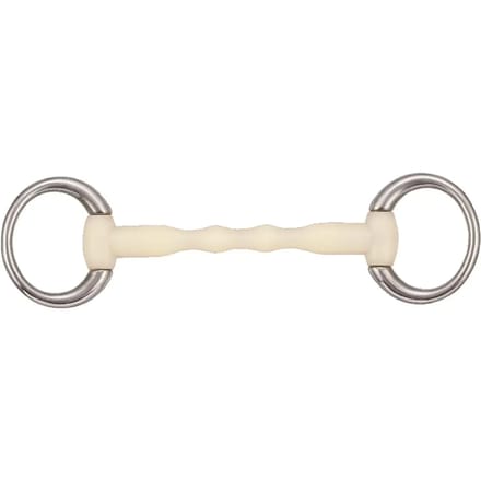Olijfbit voor rechte paarden Soyo Happy mouth "mullen" poney/bride