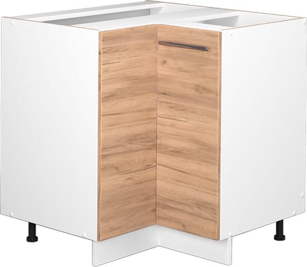 Vicco Fame-Line Hoekkast – 80.5 cm, WB Marmer Krachtige eik goud