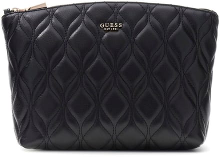 GUESS toilettas Maxine Top Zip Cosmetic Bag Black zwart