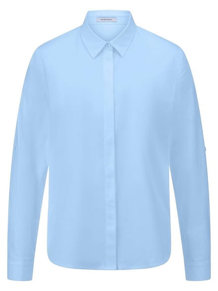 Lange blouse Van Peter Hahn blauw