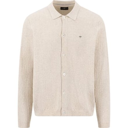 Fynch-Hatton Vest Buttoned Cardigan Allover Structure New Off White / male