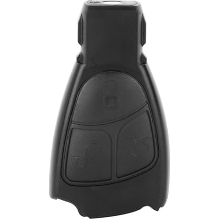 3 Knoppen Autosleutel Fob Hoes Shell Zwart Vervanging Geschikt voor Mercedes Benz C E ML S CLK CL black