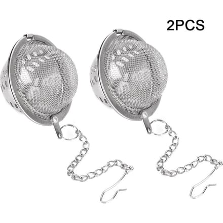 2 stuks RVS Zeef Herbruikbare Thee Ei Infuser Zeven Keukenaccessoire gray