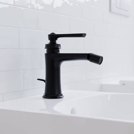 Steinberg series 350 bidet single lever mixer, with drain set 350 1300 S