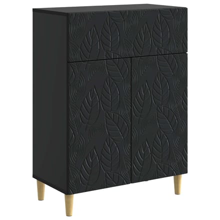 vidaXL - Dressoir - Zwart - 66 - x - 34,5 - x - 90 - cm - Bewerkt - hout