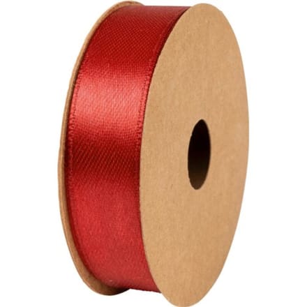 Stewo dubbelzijdig satijn cadeaulint, breedte 15 mm, rood