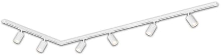 BRILONER Rail - Railverlichting - opbouwspots - startset opbouwrail - 6x GU10 spots - draaibaar - 225 cm - wit