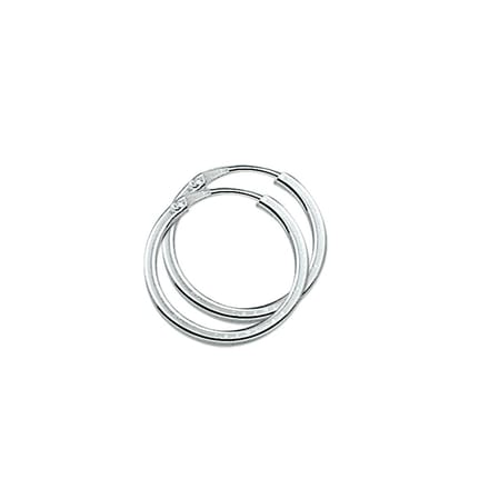 Zilver buis oorbellen - 20 mm - 1304847