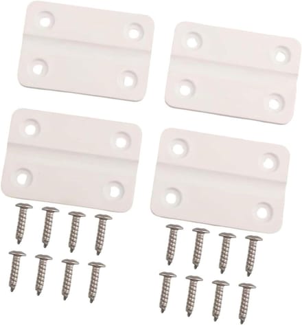 Koelbox Scharnieren - Reparatieset - Koelbox Onderhoud - Inclusief Schroeven - 4 Stuks - Wit