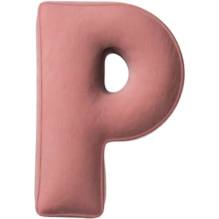 Kussen letter p Yellow Tipi Posh Velvet