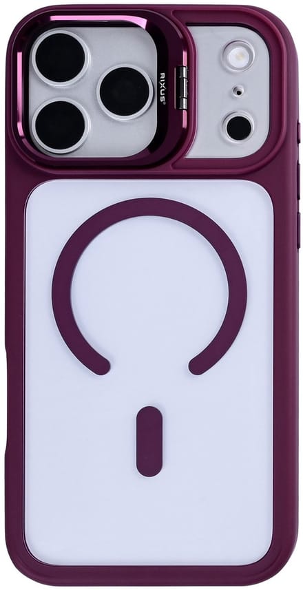 Rixus Classic 03 Case With MagSafe For Apple iPhone 17 Pro Max Dark Pink