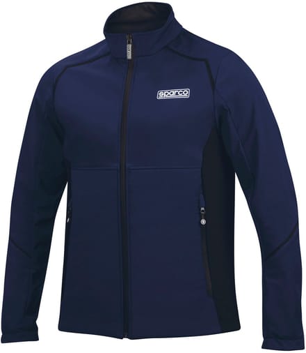 Sparco MY2026 Softshell Jas - Grijs — Marineblauw