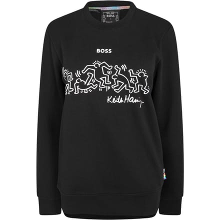 Boss Dames-sweatshirt met Keith Haring-motief (Zwart)