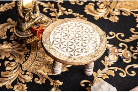 Altaartafel Levensbloem Wit Goud
