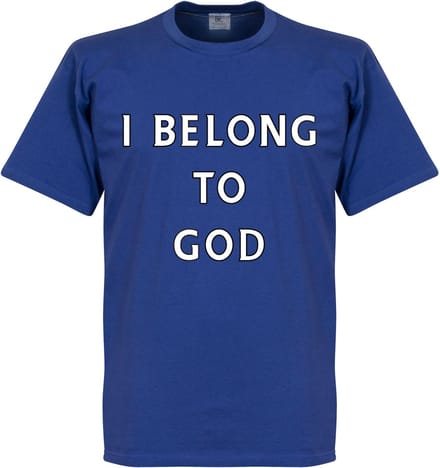 I Belong To God T-Shirt - Blauw - L