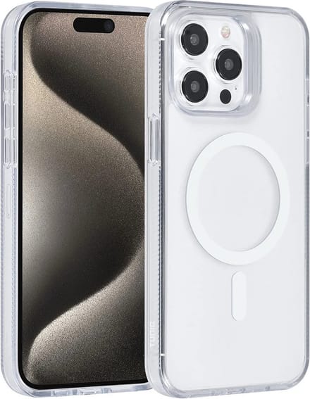 Back cover case - Magsafe silicone Hoesje Geschikt voor: iPhone 15 Pro Max - Wit