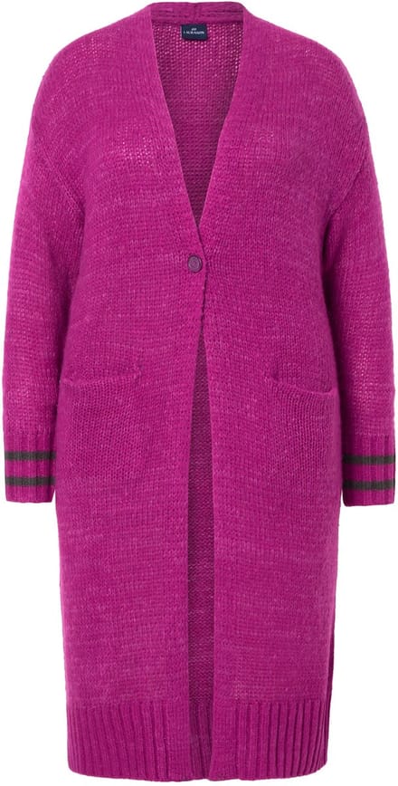 Laurasøn - Dames - Lang vest zakken lange mouwen - Orchidee - Maat M