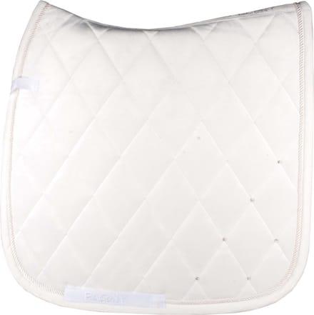 Pagony Velours Zadeldek - Maat: Full - Wit - Polyester