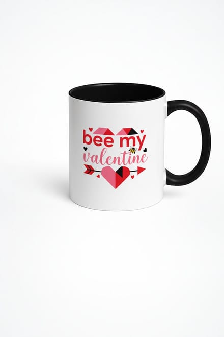 Valentijn Mok 'Bee My Valentine' met Bij & Harten - Romantisch Cadeau