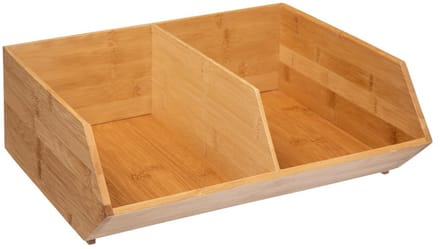 Bamboe bakje large (voordeelbundel) Five® - Hout - Stapelbaar