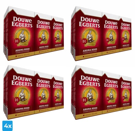 4x Douwe Egberts Aroma Rood Grove Maling (6x 500gr)