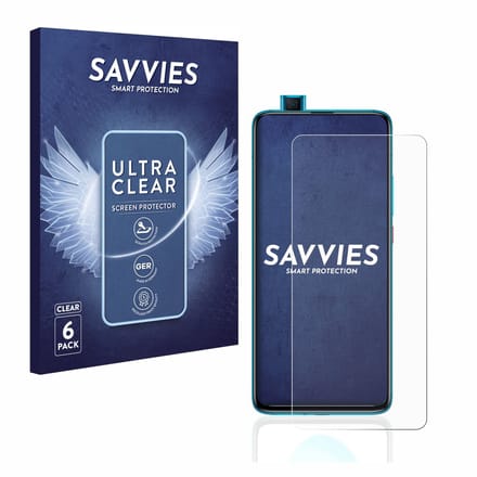 Savvies - Screenprotector voor Xiaomi Poco F2 Pro - Folie Beschermfolie transparant 6 Stuks