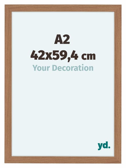 Your Decoration - Fotolijst A2 42x59,4 cm - MDF - Notenhout Licht - Como