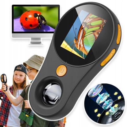 Vergrootglas Met Verlichting-Draagbare Handheld USB Digitale Microscoop - Macrocamera-2,0 Inch IPS Kleurenscherm-Vaste Focus-200 Pixels-500x Vergroting-Compatibel Met Windows En Mac OS