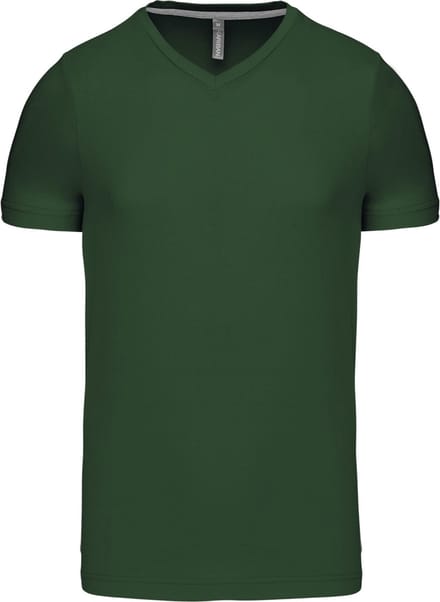 Kariban T-shirt V-hals korte mouwen K357 - Forest Green - M