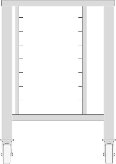 Table with Wheels for Steamer 5X 2/3 GN