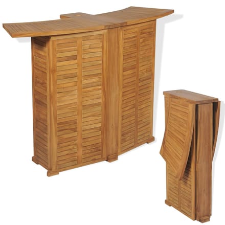 vidaXL - Bartafel - inklapbaar - 155x53x105 - cm - massief - teakhout