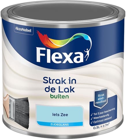 Flexa - Strak In De Lak Buitenlak Zijdeglans - Iets Zee - Mengverf - 500 Ml