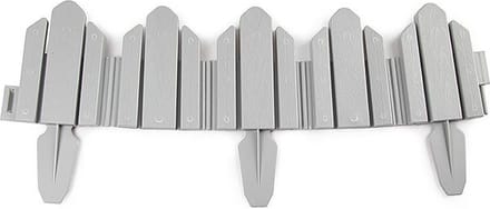 PlasticForte Flexibele borderrand/hekje - 62 cm - grijs - kunststof