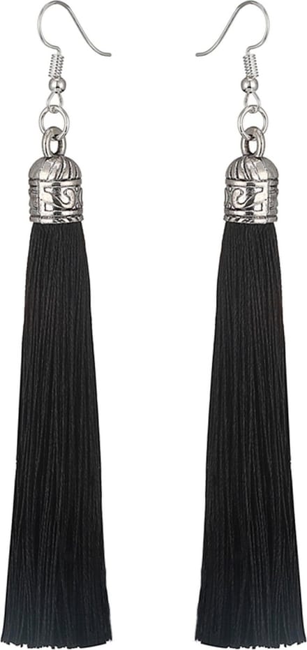 Fako Bijoux® - Oorbellen - Kwast Romania XL - Zwart
