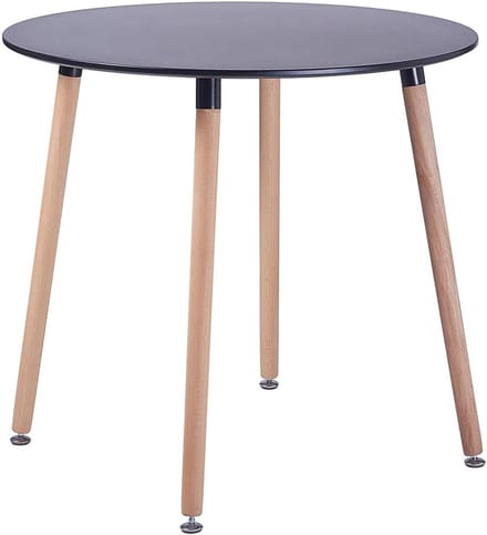 Scandinavische Ronde Eettafel - 80 x 80 cm - Mat Zwart